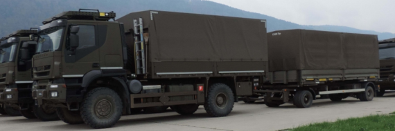 Camion militaire utilisé lors de la formation